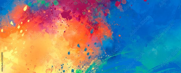 Wunschmotiv: bright Abstract watercolor drawing on a paper image #292968998