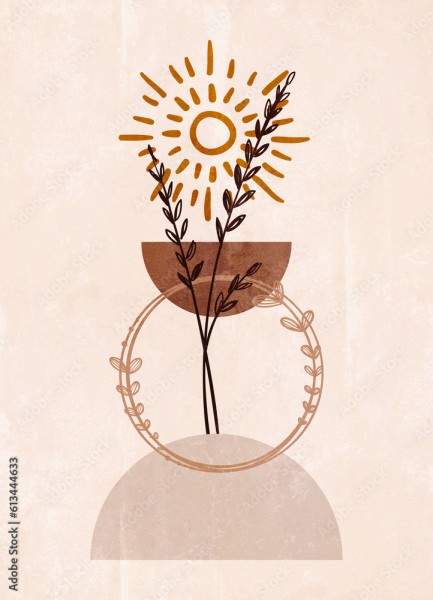 Wunschmotiv: Abstract minimal element mid century vector set. Aesthetic contemporary stripe line art