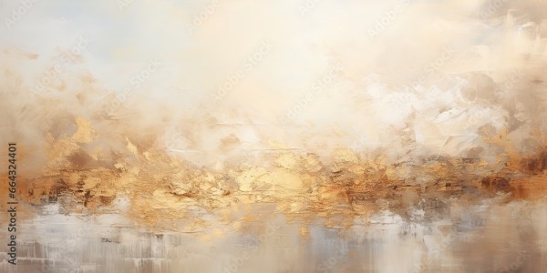 Wunschmotiv: AI Generated. AI Generative. Soft golden beige color abstract watercolor ink drawing pa