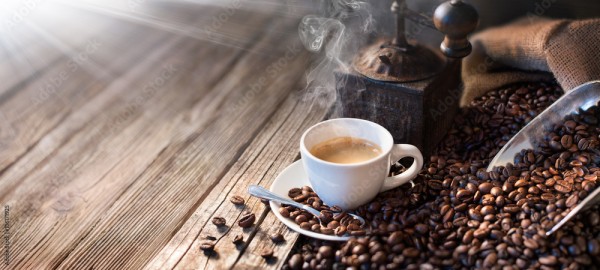 Wunschmotiv: The Good Morning Begins With A Good Coffee - Morning Light Illuminates The Traditional